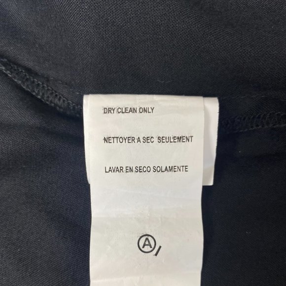 NWT Black Karen Kane Blouse with White Embroidered Zig-Zag and Tassel Si… - Picture 9 of 9